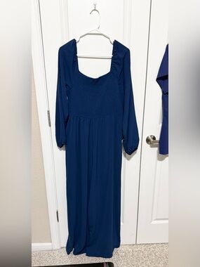 Dokotoo Women's Casual Loose Overalls Jumpsuits One Piece Long Sleeve Wide Leg L